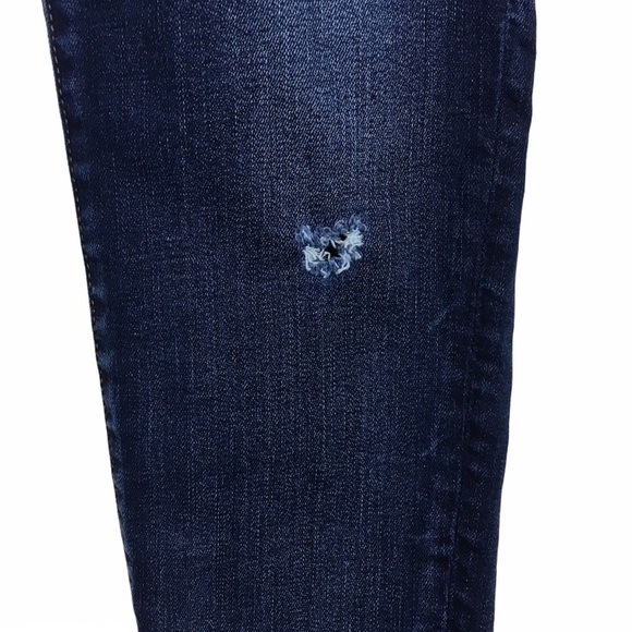 AMERICAN EAGLE Jeans Jegging Overall Dark Wash Stretch Denim Size 8 Regular - Picture 9 of 13